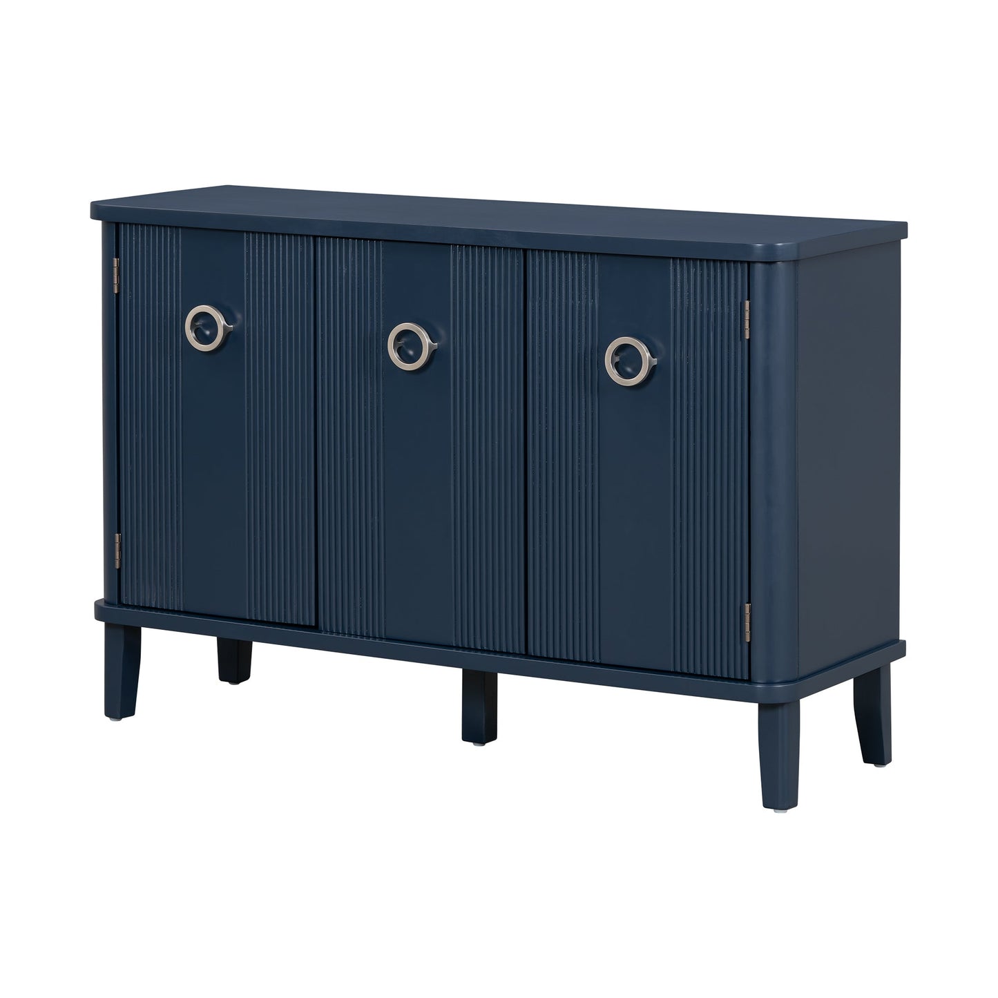 Three-Door Storage Cabinet with Solid Acacia Doors