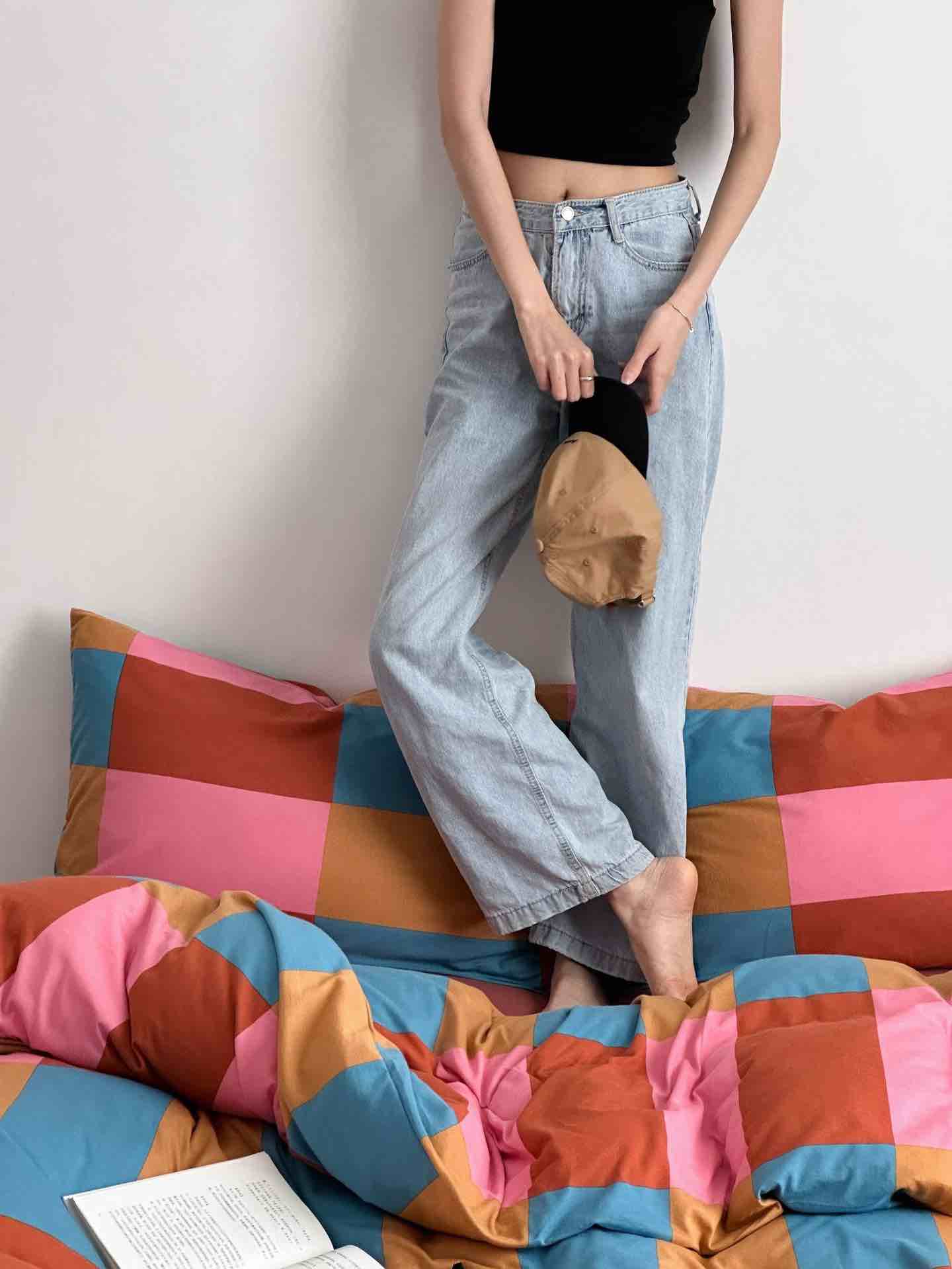 Rainbow Checkered Duvet Cover Set