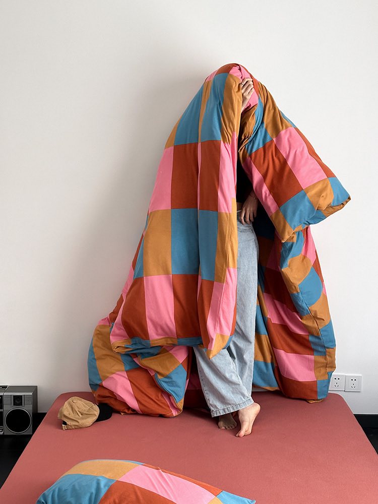 Rainbow Checkered Duvet Cover Set