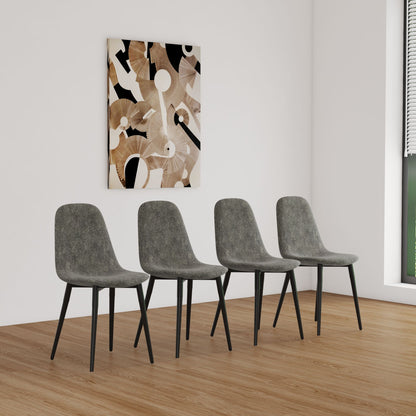 The Urban Farmhouse Bundle: Industrial Table + 4 Linen Chairs