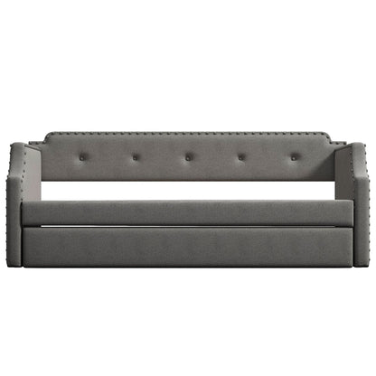 Gray sofa bed on a white background