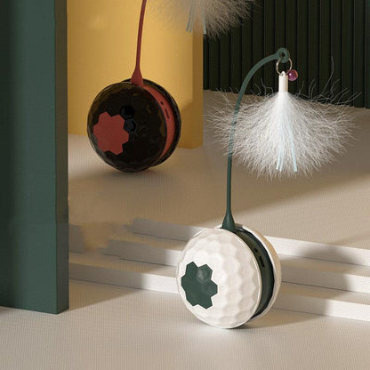 Electric Interactive Cat Toy with Feather – USB Rechargeable Automatic Cat Teaser