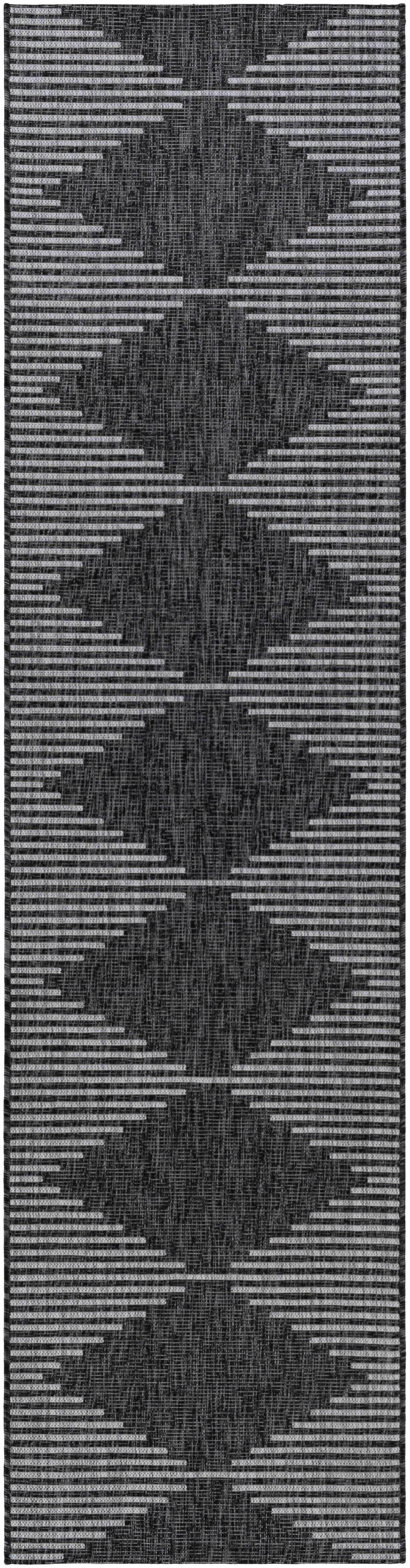 Stephan Black & White Area Rug – Modern Geometric Design