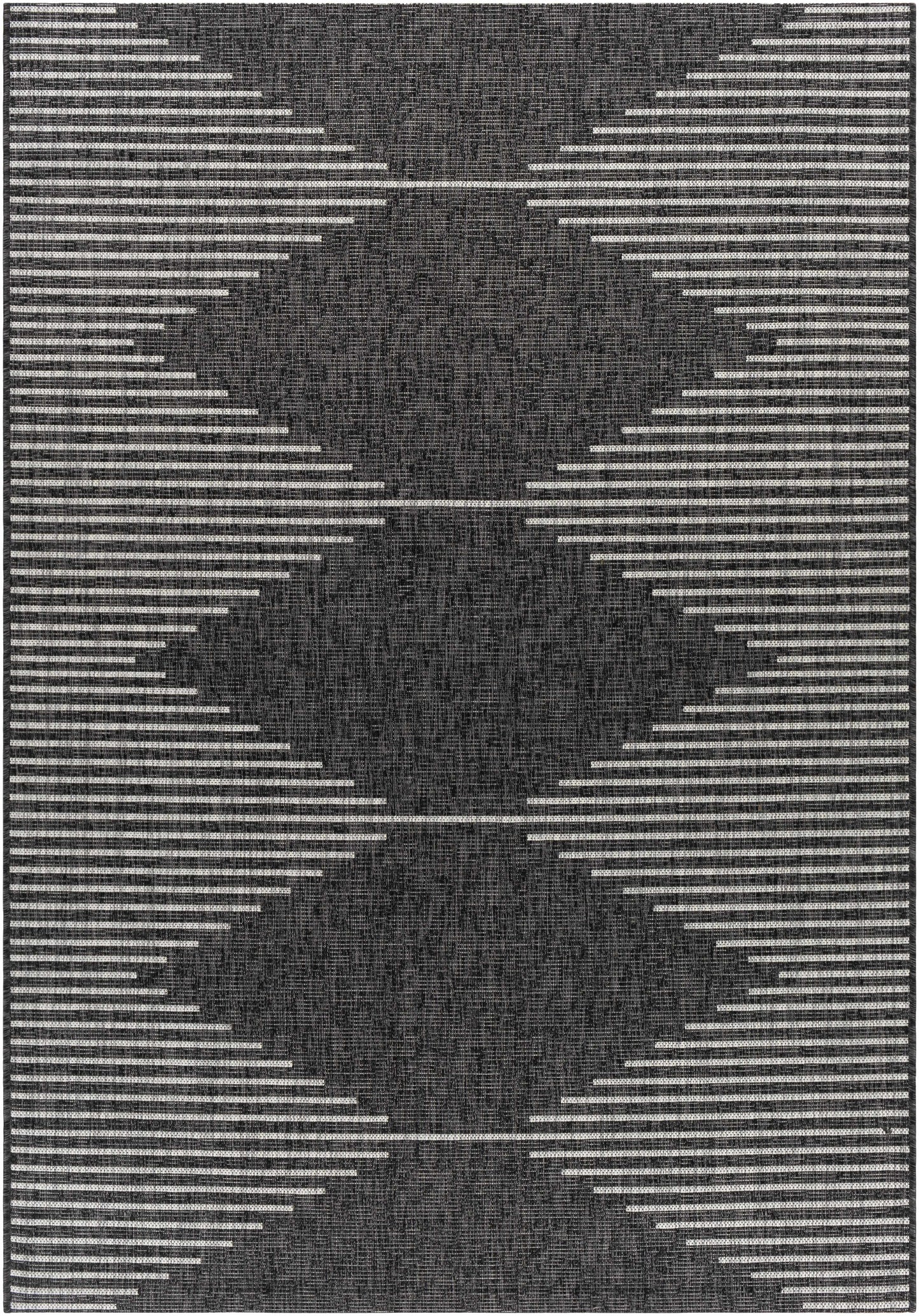 Stephan Black & White Area Rug – Modern Geometric Design