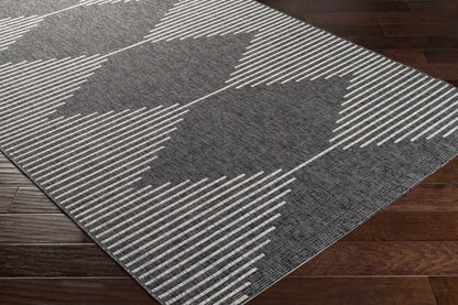Stephan Black & White Area Rug – Modern Geometric Design