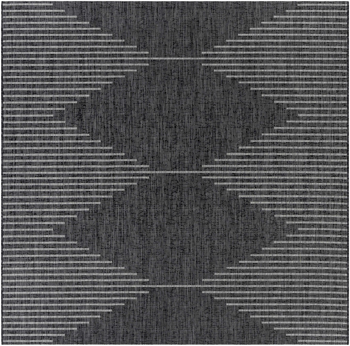 Stephan Black & White Area Rug – Modern Geometric Design