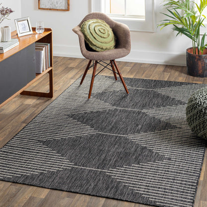 Stephan Black & White Area Rug – Modern Geometric Design