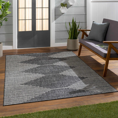 Stephan Black & White Area Rug – Modern Geometric Design
