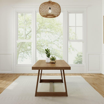 Plank+Beam Farmhouse Dining Table – Solid Wood, Seats 6