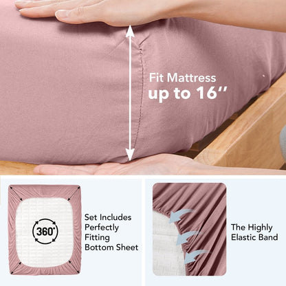 Recycled & Soft Brushed Deep Pocket Bedding Set