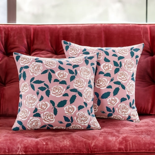 Set of 2 Recycled Material Cushion Covers with Gem Pattern
