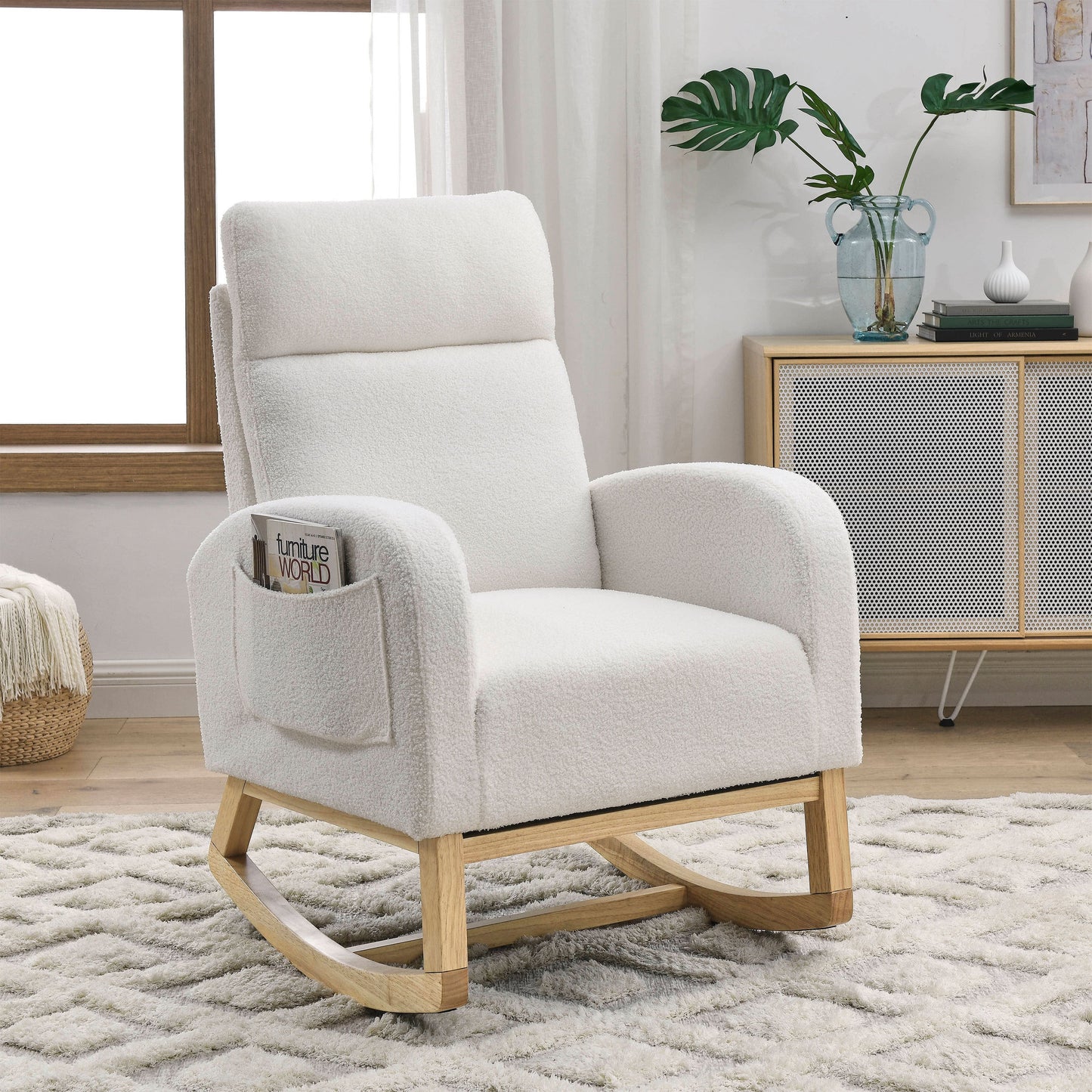 Ivory Rocking Chair – Gentle Motion, Everyday Comfort