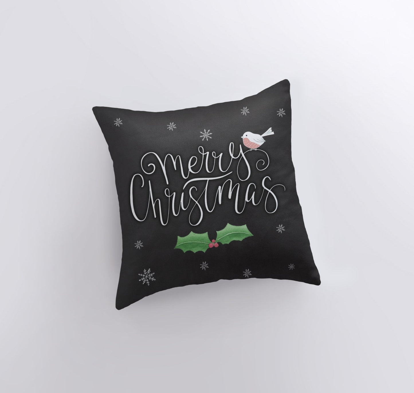 Handmade Double-Sided Merry Christmas Pillow Cover | Made in USA