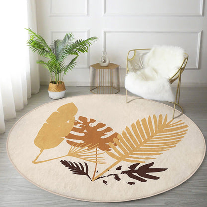 Abstract Round Non Slip Area Rug