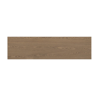 Modern Console Table with Unique Round Hollow Legs - Natural Wood Finish