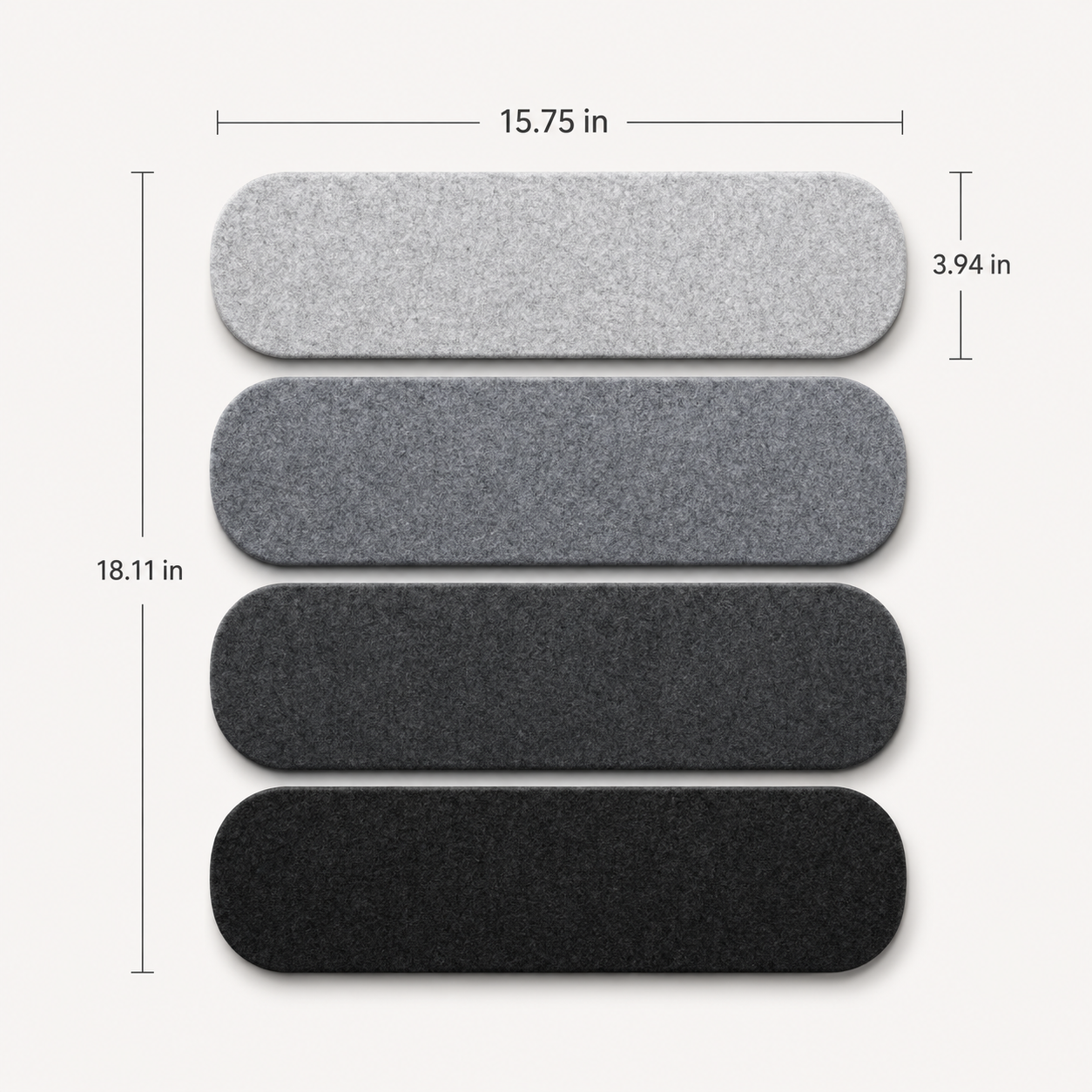 Modular Felt Pin Board Strips – 4pc Self-Adhesive Set