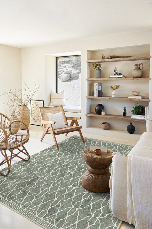 Grogu™  Trellis Sage Tufted Rug