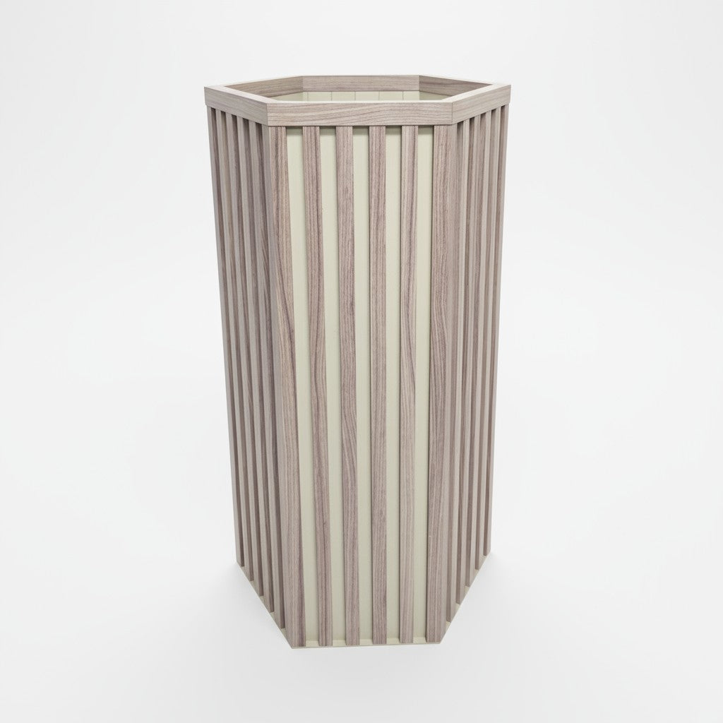 Sleek Aluminum Hexagon Column Grove Planters (3 Height Options) - Large