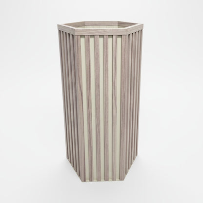 Sleek Aluminum Hexagon Column Grove Planters (3 Height Options) - Large