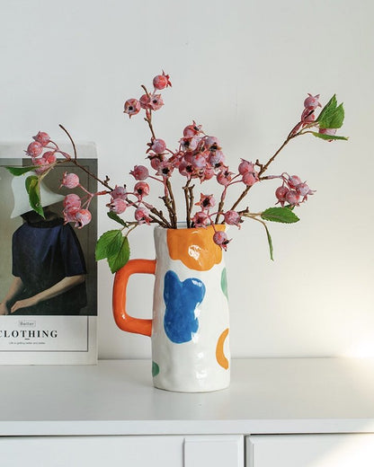 Handpainted Abstract Ceramic Vase