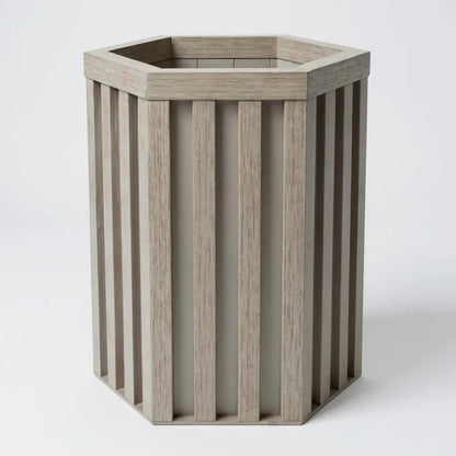 Sleek Aluminum Hexagon Column Planters (3 Height Options) - Small