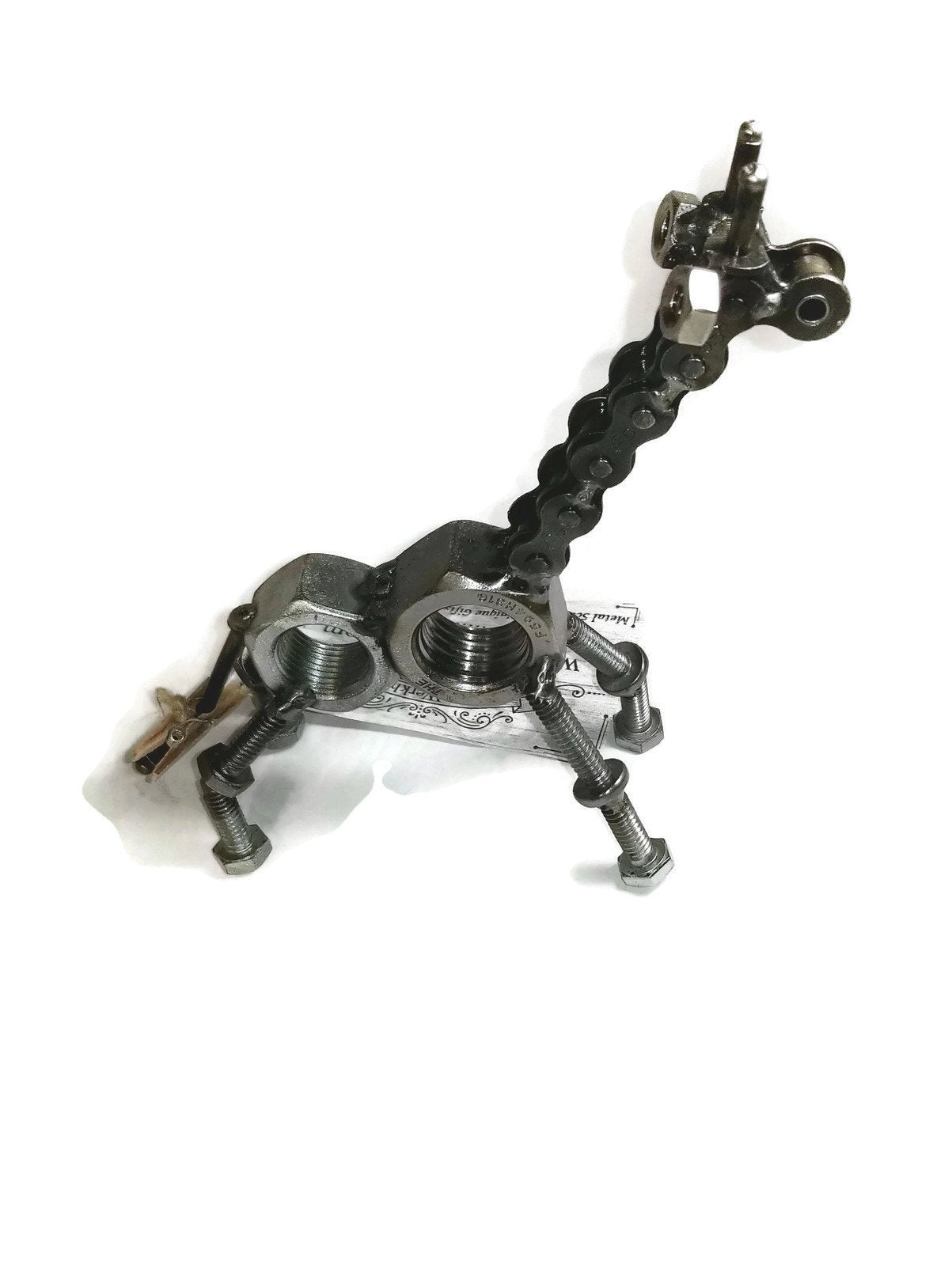 Welded Steel Giraffe Figurine