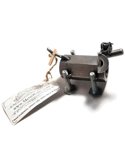 Rustic welded dog statue – ideal gift for pet lovers and welders