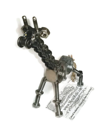 Welded Steel Giraffe Figurine