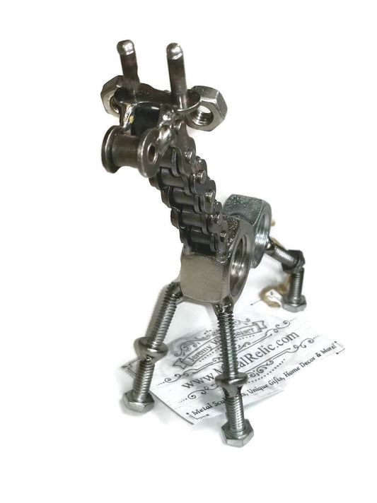 Welded Steel Giraffe Figurine
