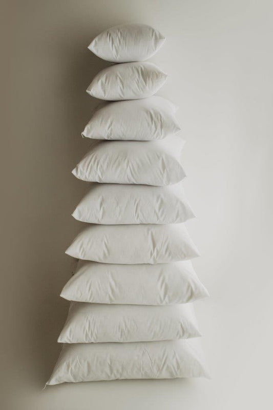 Down Alternative Hypoallergenic Pillow Insert Cotton Cover | 10x10 |