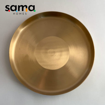Matte Finish Traditional Bronze Thaali  Plate for Daily or Festive Use