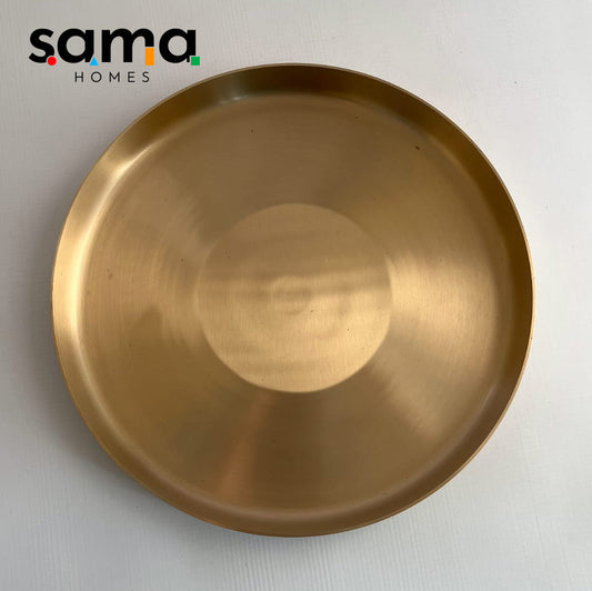 Matte Finish Traditional Bronze Thaali  Plate for Daily or Festive Use