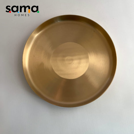 Matte Finish Traditional Bronze Thaali  Plate for Daily or Festive Use