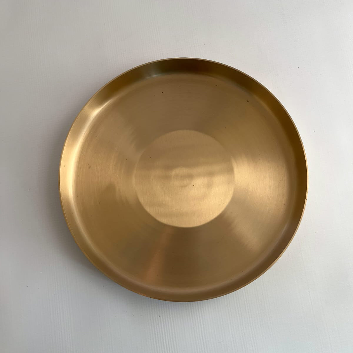 Matte Finish Traditional Bronze Thaali  Plate for Daily or Festive Use