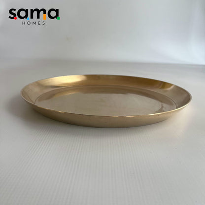 Matte Finish Traditional Bronze Thaali  Plate for Daily or Festive Use
