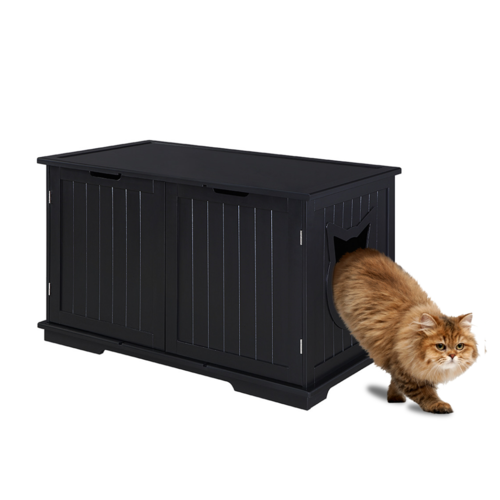 Cat Litter Box Enclosure Furniture | Hidden Cat Washroom & End Table