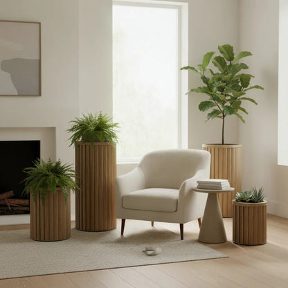 Elegant Round Column Planters (Various Sizes) - Elevate Your Floral Arrangements - Small