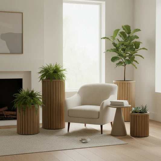 Elegant Round Column Planters (Various Sizes) - Elevate Your Floral Arrangements - Small
