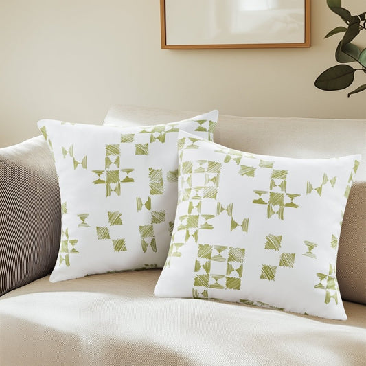 Playful "Patchwork" Throw Pillow Covers