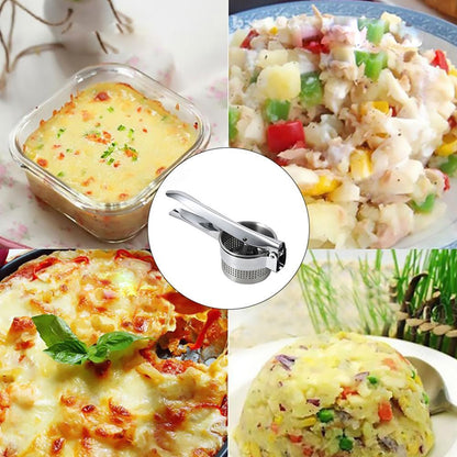 Premium Stainless Steel Potato Masher – Heavy-Duty Food Crusher for Smooth, Even Results