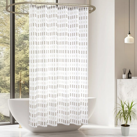 Pure Solitude Shower Curtain with Easy-Care Fabric