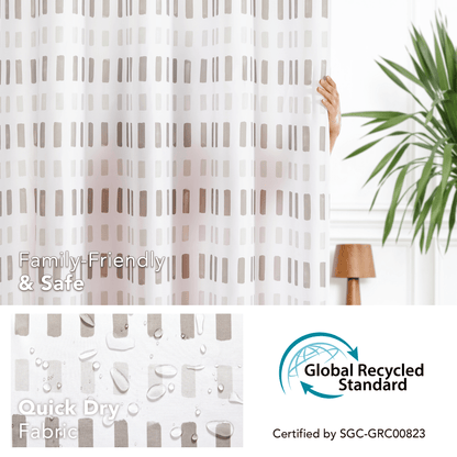 Pure Solitude Shower Curtain with Easy-Care Fabric