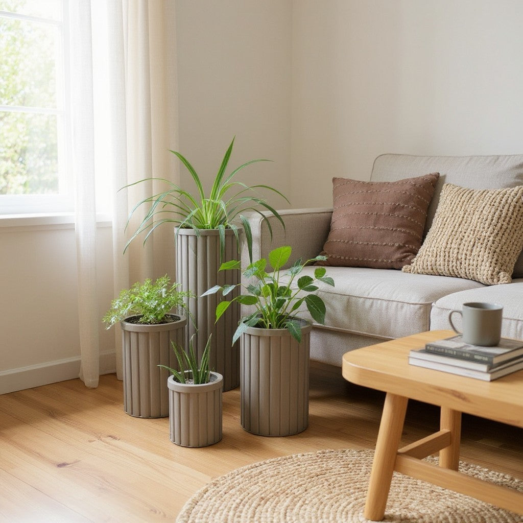 Elegant Round Column Planters (Various Sizes) - Elevate Your Floral Arrangements - Small