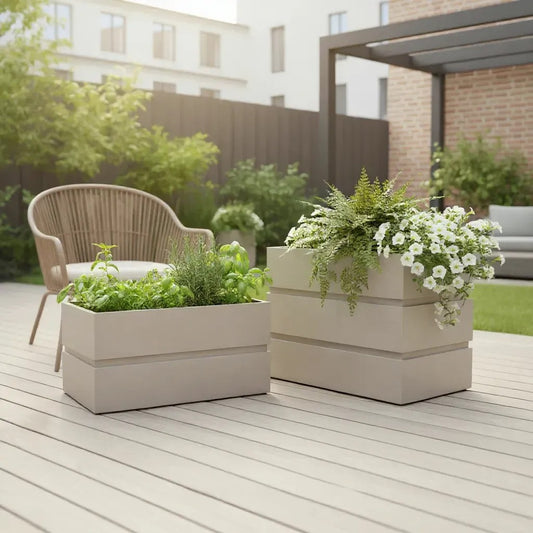 Rectangular Planter with Dual Height Options (Sleek & Modern Design)