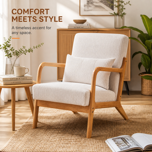 Ergonomic Rubberwood Dining Chair – Modern & Sustainable Design