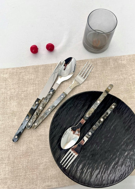 10 Pcs Nordic & Reef-Inspired Bistrot Style Modern Flatware
