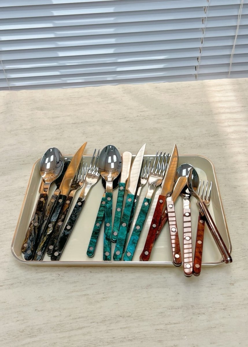 10 Pcs Nordic & Reef-Inspired Bistrot Style Modern Flatware