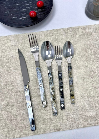 10 Pcs Nordic & Reef-Inspired Bistrot Style Modern Flatware