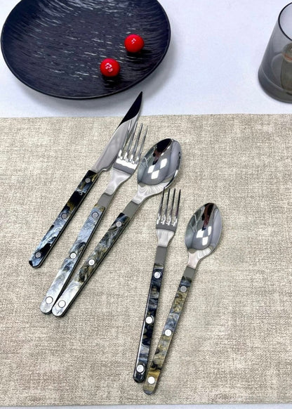 10 Pcs Nordic & Reef-Inspired Bistrot Style Modern Flatware