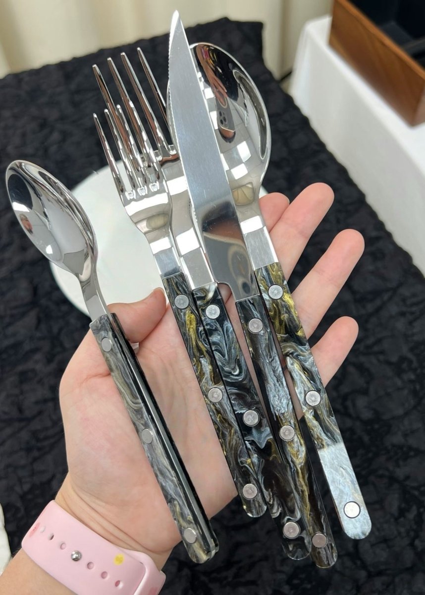 10 Pcs Nordic & Reef-Inspired Bistrot Style Modern Flatware